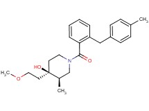 (3R*,4R*)-4-(2-methoxyethyl)-3-methyl-1-[2-(4-methylbenzyl)benzoyl]piperidin-4-ol