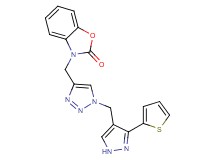 3-[(1-{[3-(2-thienyl)-1H-pyrazol-4-yl]methyl}-1H-1,2,3-triazol-4-yl)methyl]-1,3-benzoxazol-2(3H)-one