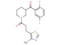 (2,5-difluorophenyl){1-[3-(4-methyl-1,3-thiazol-5-yl)propanoyl]-3-piperidinyl}methanone