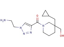 [1-{[1-(2-aminoethyl)-1H-1,2,3-triazol-4-yl]carbonyl}-3-(cyclopropylmethyl)-3-piperidinyl]methanol hydrochloride