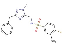 N-[(3-benzyl-1H-1,2,4-triazol-5-yl)methyl]-4-fluoro-3-methylbenzenesulfonamide