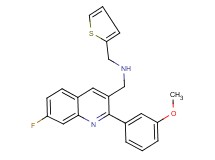 1-[7-fluoro-2-(3-methoxyphenyl)-3-quinolinyl]-N-(2-thienylmethyl)methanamine
