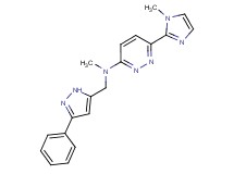 N-methyl-6-(1-methyl-1H-imidazol-2-yl)-N-[(3-phenyl-1H-pyrazol-5-yl)methyl]pyridazin-3-amine