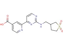 2-(2-{[(1,1-dioxidotetrahydro-3-thienyl)methyl]amino}pyrimidin-4-yl)isonicotinic acid