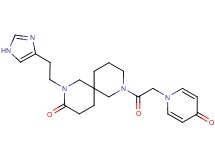 2-[2-(1H-imidazol-4-yl)ethyl]-8-[(4-oxopyridin-1(4H)-yl)acetyl]-2,8-diazaspiro[5.5]undecan-3-one