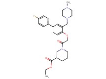 ethyl 1-[({4'-fluoro-3-[(4-methyl-1-piperazinyl)methyl]-4-biphenylyl}oxy)acetyl]-3-piperidinecarboxylate