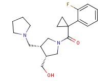 [(3R*,4R*)-1-{[1-(2-fluorophenyl)cyclopropyl]carbonyl}-4-(pyrrolidin-1-ylmethyl)pyrrolidin-3-yl]methanol