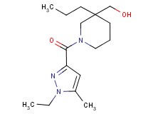 {1-[(1-ethyl-5-methyl-1H-pyrazol-3-yl)carbonyl]-3-propylpiperidin-3-yl}methanol