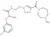 2-(3-chlorophenoxy)-N-(2-{4-[(4-methyl-1,4-diazepan-1-yl)carbonyl]-1H-1,2,3-triazol-1-yl}ethyl)propanamide