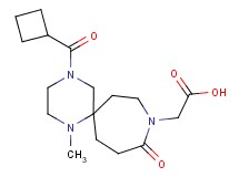 [4-(cyclobutylcarbonyl)-1-methyl-10-oxo-1,4,9-triazaspiro[5.6]dodec-9-yl]acetic acid