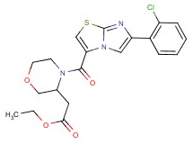 ethyl (4-{[6-(2-chlorophenyl)imidazo[2,1-b][1,3]thiazol-3-yl]carbonyl}-3-morpholinyl)acetate