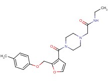N-ethyl-2-(4-{2-[(4-methylphenoxy)methyl]-3-furoyl}-1-piperazinyl)acetamide