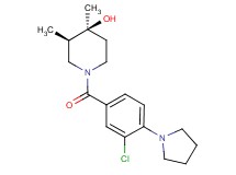 (3R*,4S*)-1-[3-chloro-4-(1-pyrrolidinyl)benzoyl]-3,4-dimethyl-4-piperidinol