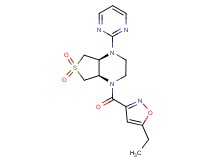 (4aS*,7aR*)-1-[(5-ethylisoxazol-3-yl)carbonyl]-4-pyrimidin-2-yloctahydrothieno[3,4-b]pyrazine 6,6-dioxide