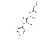 N-{1-[1-(2,4-difluorophenyl)-5-methyl-1H-pyrazol-4-yl]ethyl}-3-hydroxypropanamide
