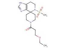 1'-(3-ethoxypropanoyl)-5-(methylsulfonyl)-1,5,6,7-tetrahydrospiro[imidazo[4,5-c]pyridine-4,4'-piperidine]