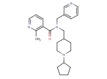 N-[(1-cyclopentyl-4-piperidinyl)methyl]-2-methyl-N-(3-pyridinylmethyl)nicotinamide