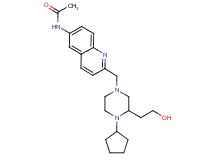 N-(2-{[4-cyclopentyl-3-(2-hydroxyethyl)-1-piperazinyl]methyl}-6-quinolinyl)acetamide