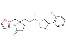 5-{3-[3-(2-fluorophenyl)-1-pyrrolidinyl]-3-oxopropyl}-5-(2-furylmethyl)-2-pyrrolidinone