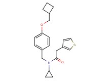 N-[4-(cyclobutylmethoxy)benzyl]-N-cyclopropyl-2-(3-thienyl)acetamide