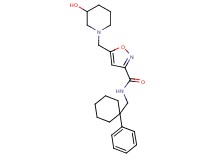 5-[(3-hydroxy-1-piperidinyl)methyl]-N-[(1-phenylcyclohexyl)methyl]-3-isoxazolecarboxamide