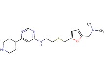 N-{2-[({5-[(dimethylamino)methyl]-2-furyl}methyl)thio]ethyl}-6-(4-piperidinyl)-4-pyrimidinamine bis(trifluoroacetate)