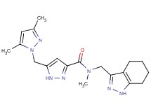 5-[(3,5-dimethyl-1H-pyrazol-1-yl)methyl]-N-methyl-N-(4,5,6,7-tetrahydro-1H-indazol-3-ylmethyl)-1H-pyrazole-3-carboxamide
