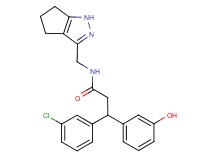 3-(3-chlorophenyl)-3-(3-hydroxyphenyl)-N-(1,4,5,6-tetrahydrocyclopenta[c]pyrazol-3-ylmethyl)propanamide