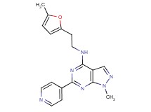 1-methyl-N-[2-(5-methyl-2-furyl)ethyl]-6-pyridin-4-yl-1H-pyrazolo[3,4-d]pyrimidin-4-amine
