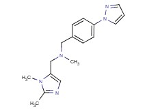 1-(1,2-dimethyl-1H-imidazol-5-yl)-N-methyl-N-[4-(1H-pyrazol-1-yl)benzyl]methanamine