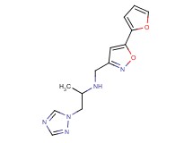 N-{[5-(2-furyl)isoxazol-3-yl]methyl}-1-(1H-1,2,4-triazol-1-yl)propan-2-amine