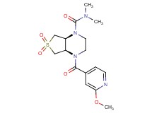 (4aR*,7aS*)-4-(2-methoxyisonicotinoyl)-N,N-dimethylhexahydrothieno[3,4-b]pyrazine-1(2H)-carboxamide 6,6-dioxide