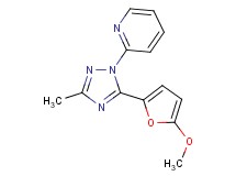 2-[5-(5-methoxy-2-furyl)-3-methyl-1H-1,2,4-triazol-1-yl]pyridine