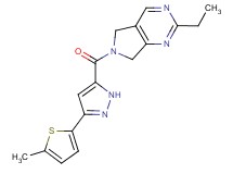 2-ethyl-6-{[3-(5-methyl-2-thienyl)-1H-pyrazol-5-yl]carbonyl}-6,7-dihydro-5H-pyrrolo[3,4-d]pyrimidine