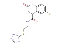 6-fluoro-2-oxo-N-[2-(1H-1,2,4-triazol-5-ylthio)ethyl]-1,2,3,4-tetrahydro-4-quinolinecarboxamide