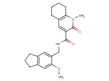 N-[(6-methoxy-2,3-dihydro-1H-inden-5-yl)methyl]-1-methyl-2-oxo-1,2,5,6,7,8-hexahydroquinoline-3-carboxamide