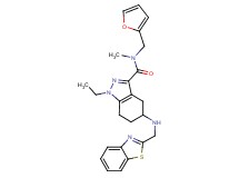 5-[(1,3-benzothiazol-2-ylmethyl)amino]-1-ethyl-N-(2-furylmethyl)-N-methyl-4,5,6,7-tetrahydro-1H-indazole-3-carboxamide