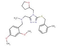 (2,4-dimethoxybenzyl)methyl{[5-[(2-methylbenzyl)thio]-4-(tetrahydro-2-furanylmethyl)-4H-1,2,4-triazol-3-yl]methyl}amine