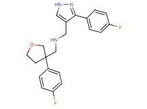 1-[3-(4-fluorophenyl)-1H-pyrazol-4-yl]-N-{[3-(4-fluorophenyl)tetrahydrofuran-3-yl]methyl}methanamine