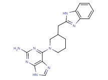 6-[3-(1H-benzimidazol-2-ylmethyl)-1-piperidinyl]-9H-purin-2-amine