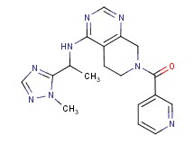 N-[1-(1-methyl-1H-1,2,4-triazol-5-yl)ethyl]-7-(pyridin-3-ylcarbonyl)-5,6,7,8-tetrahydropyrido[3,4-d]pyrimidin-4-amine