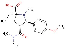 (2S*,4S*,5R*)-4-[(dimethylamino)carbonyl]-2-ethyl-5-(4-methoxyphenyl)-1-methylpyrrolidine-2-carboxylic acid