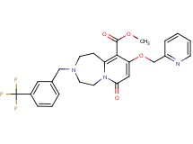 methyl 7-oxo-9-(2-pyridinylmethoxy)-3-[3-(trifluoromethyl)benzyl]-1,2,3,4,5,7-hexahydropyrido[1,2-d][1,4]diazepine-10-carboxylate