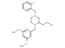 2-[1-(3,5-dimethoxybenzyl)-4-(2-fluorobenzyl)-2-piperazinyl]ethanol