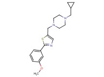 1-(cyclopropylmethyl)-4-{[2-(3-methoxyphenyl)-1,3-thiazol-5-yl]methyl}piperazine