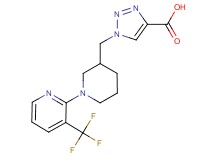 1-({1-[3-(trifluoromethyl)pyridin-2-yl]piperidin-3-yl}methyl)-1H-1,2,3-triazole-4-carboxylic acid