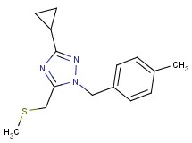 3-cyclopropyl-1-(4-methylbenzyl)-5-[(methylthio)methyl]-1H-1,2,4-triazole