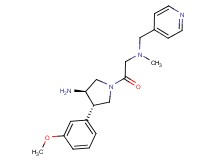 (3R*,4S*)-4-(3-methoxyphenyl)-1-{[methyl(pyridin-4-ylmethyl)amino]acetyl}pyrrolidin-3-amine