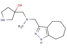 3-{[(1,4,5,6,7,8-hexahydrocyclohepta[c]pyrazol-3-ylmethyl)(methyl)amino]methyl}-3-pyrrolidinol dihydrochloride