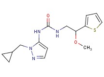 N-[1-(cyclopropylmethyl)-1H-pyrazol-5-yl]-N'-[2-methoxy-2-(2-thienyl)ethyl]urea